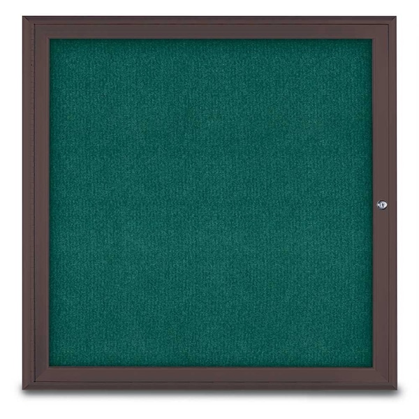 Sliding Door Indoor Enclosed Corkboard, 9